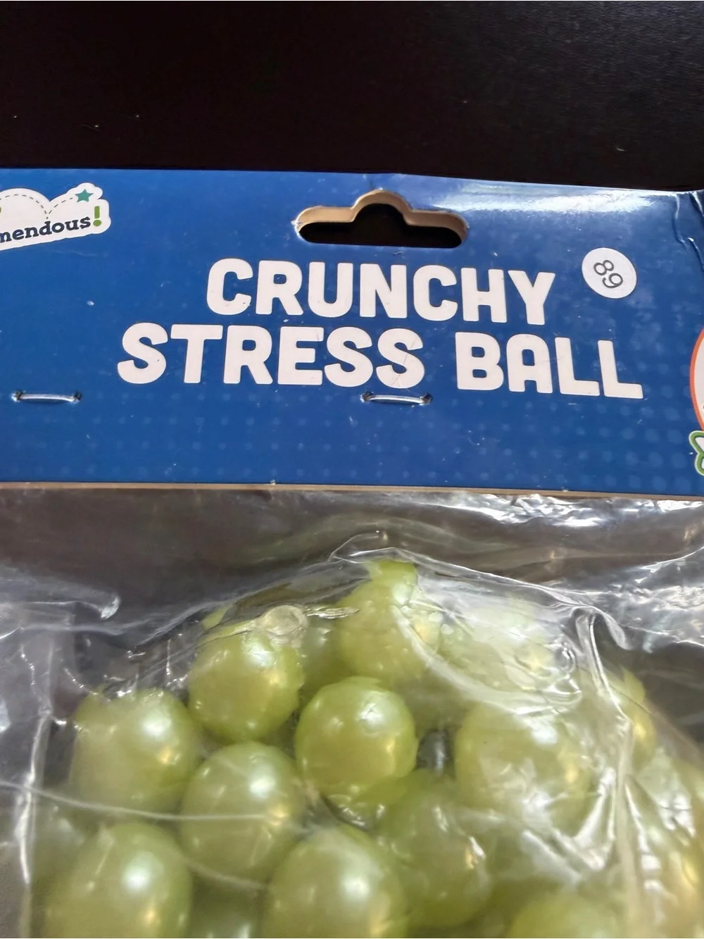 New Viral Crunchy Stress Squishy Ball Toymendous Squeeze Green Toy 3+ Squish